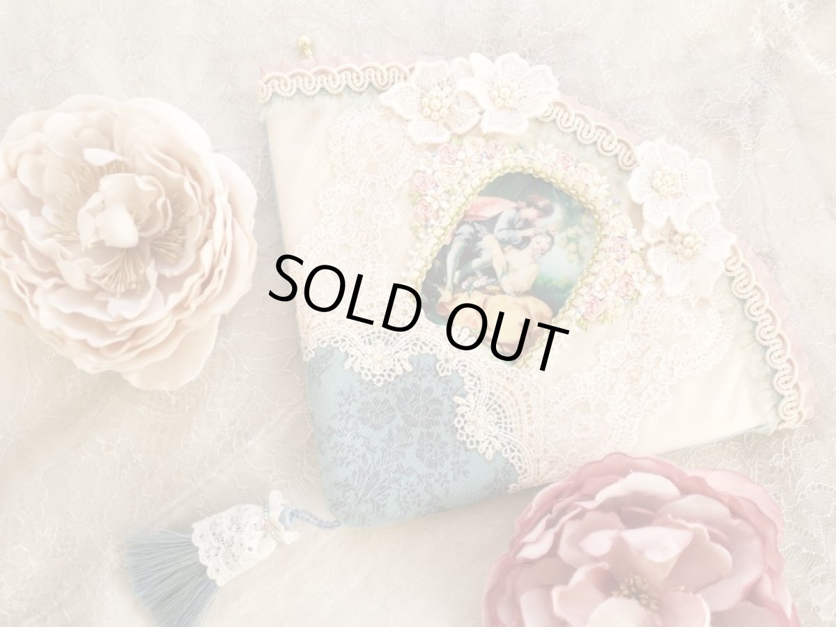 画像2: ヴィクトリアンな扇のポーチのキット (2)