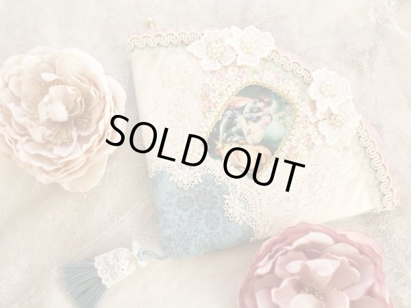 画像2: ヴィクトリアンな扇のポーチのキット (2)