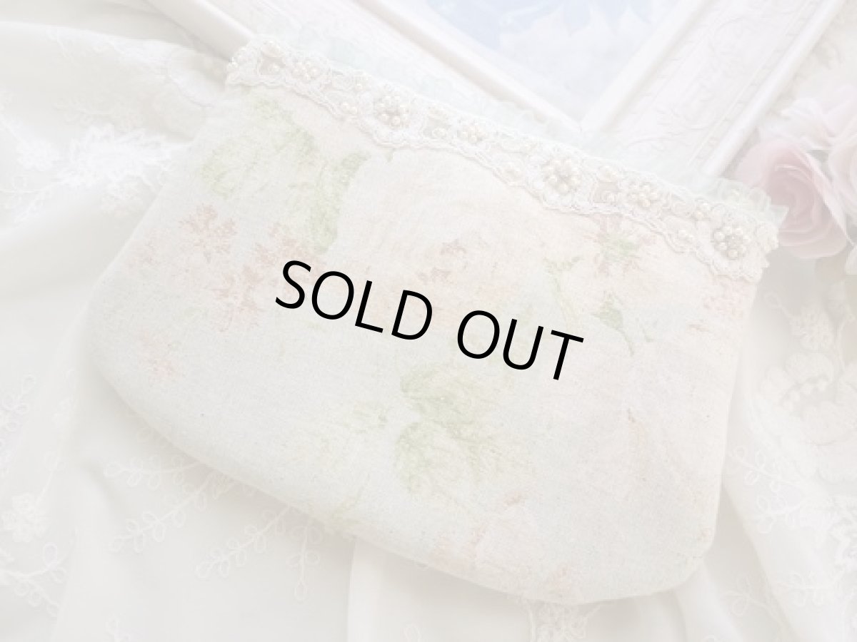 画像3: キラキラパールのレースのポーチのキット (3)