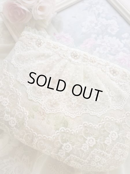 画像2: キラキラパールのレースのポーチのキット (2)