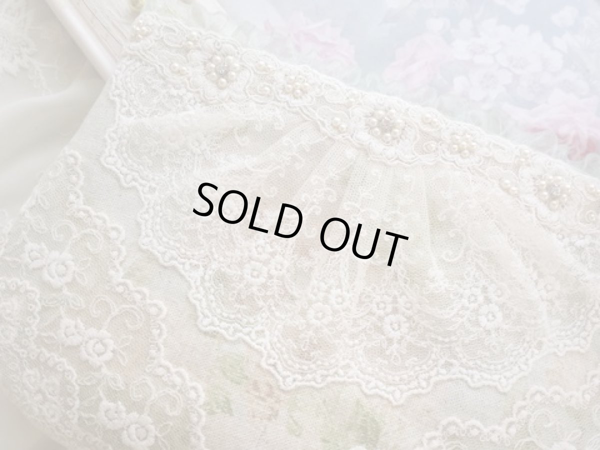 画像4: キラキラパールのレースのポーチのキット (4)