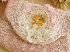 画像1: ピンクのリボンのポーチのキット (1)
