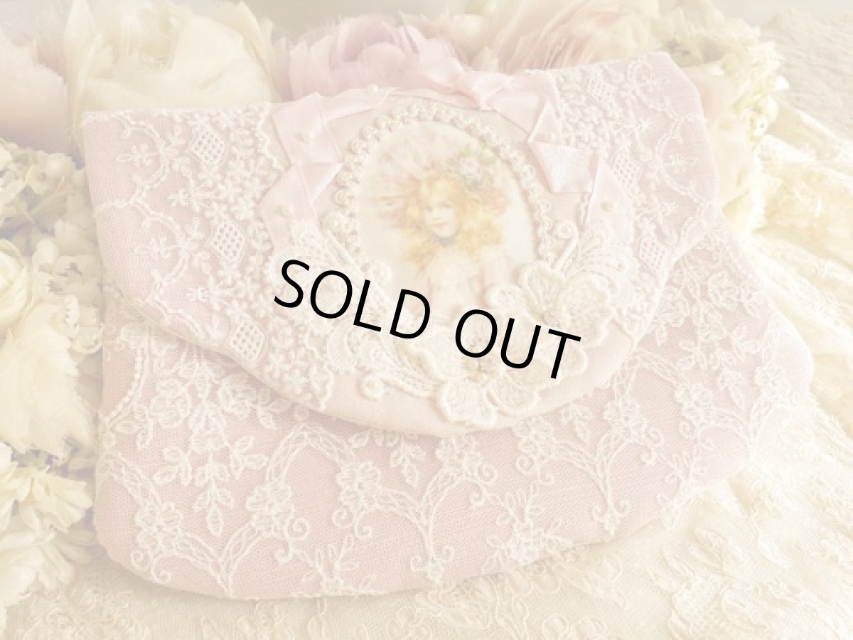 画像2: ピンクのリボンのポーチのキット (2)