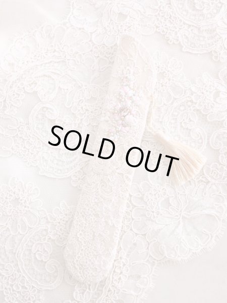 画像2: リボン刺繍のジュエリーのような扇子ケース完成品 (akiko) (2)