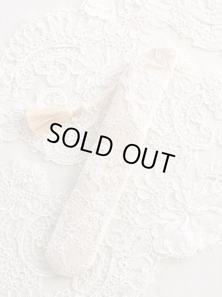 画像3: リボン刺繍のジュエリーのような扇子ケース完成品 (akiko) (3)