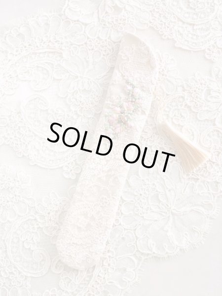 画像2: リボン刺繍のジュエリーのような扇子ケース完成品 (akiko) (2)