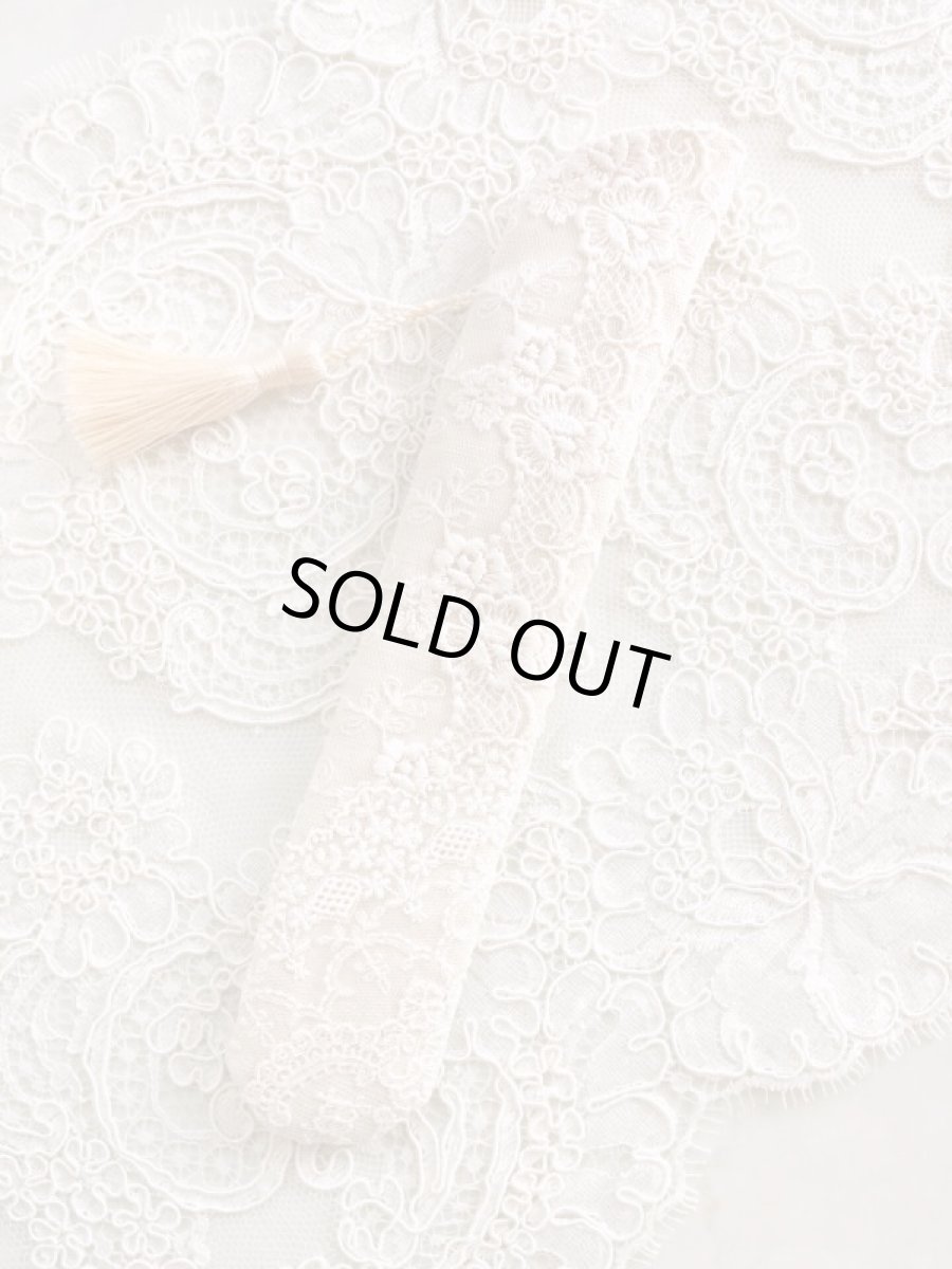 画像3: リボン刺繍のジュエリーのような扇子ケース完成品 (akiko) (3)