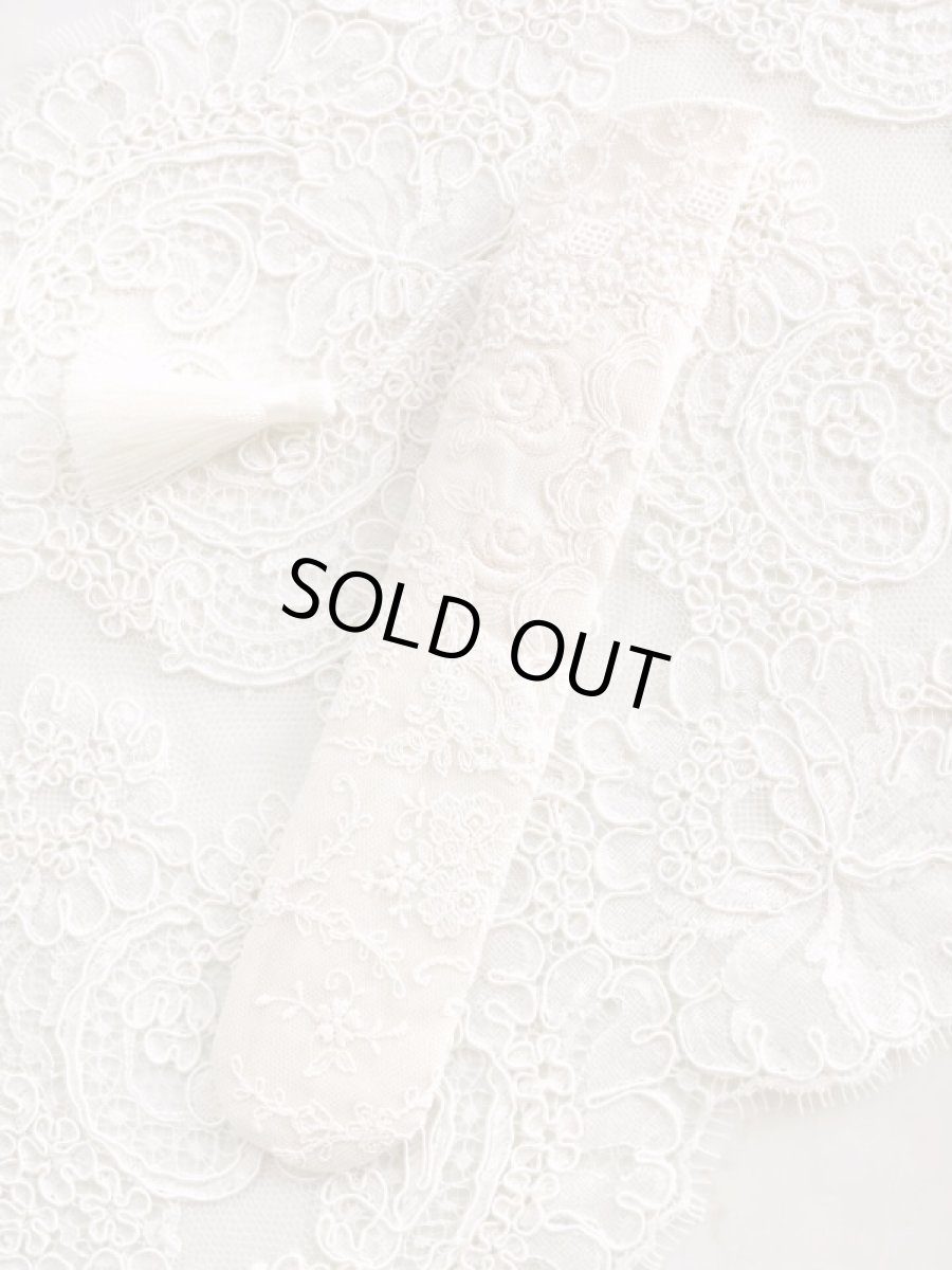 画像3: リボン刺繍のジュエリーのような扇子ケース完成品 (akiko) (3)