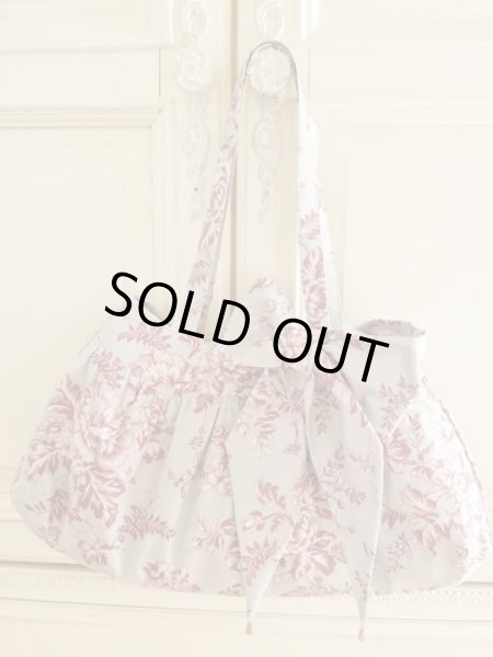 画像2: ビーズ付きふんわりリボンのバッグ（オリエンタル）完成品 (akiko) (2)