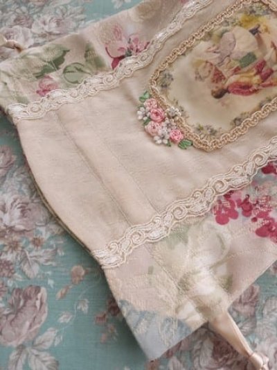 画像2: ヴィクトリアンな巾着のキット