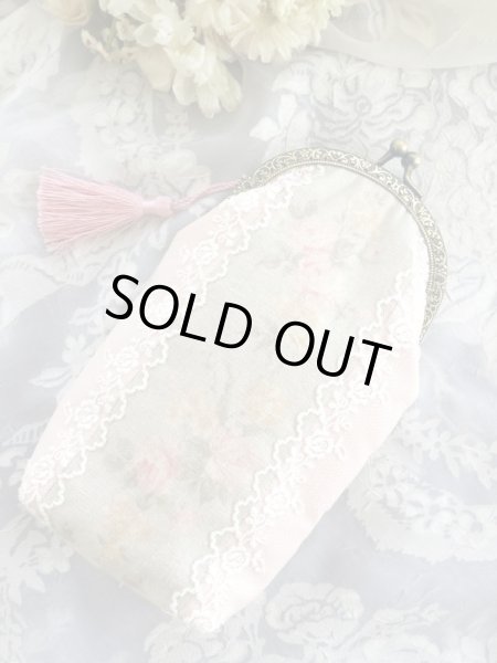 画像4: ピンクの薔薇の少女のポーチ完成品 (akiko) (4)