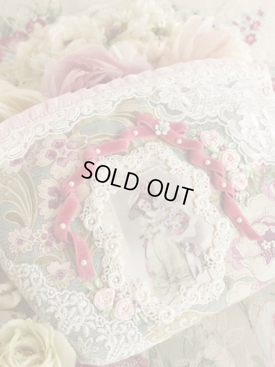 画像1: ベルベットリボンのポーチのキット (1)