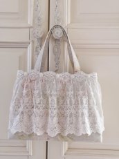 画像1: チュールレースの大人バッグ完成品　A (akiko) (1)