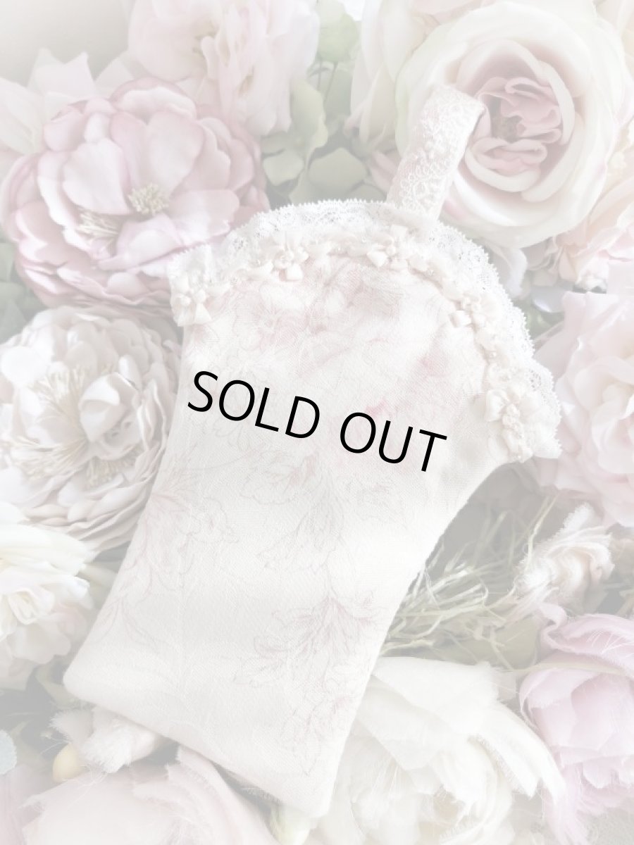 画像3: キラキラビジューのバスケット型ポーチ完成品  B (akiko) (3)