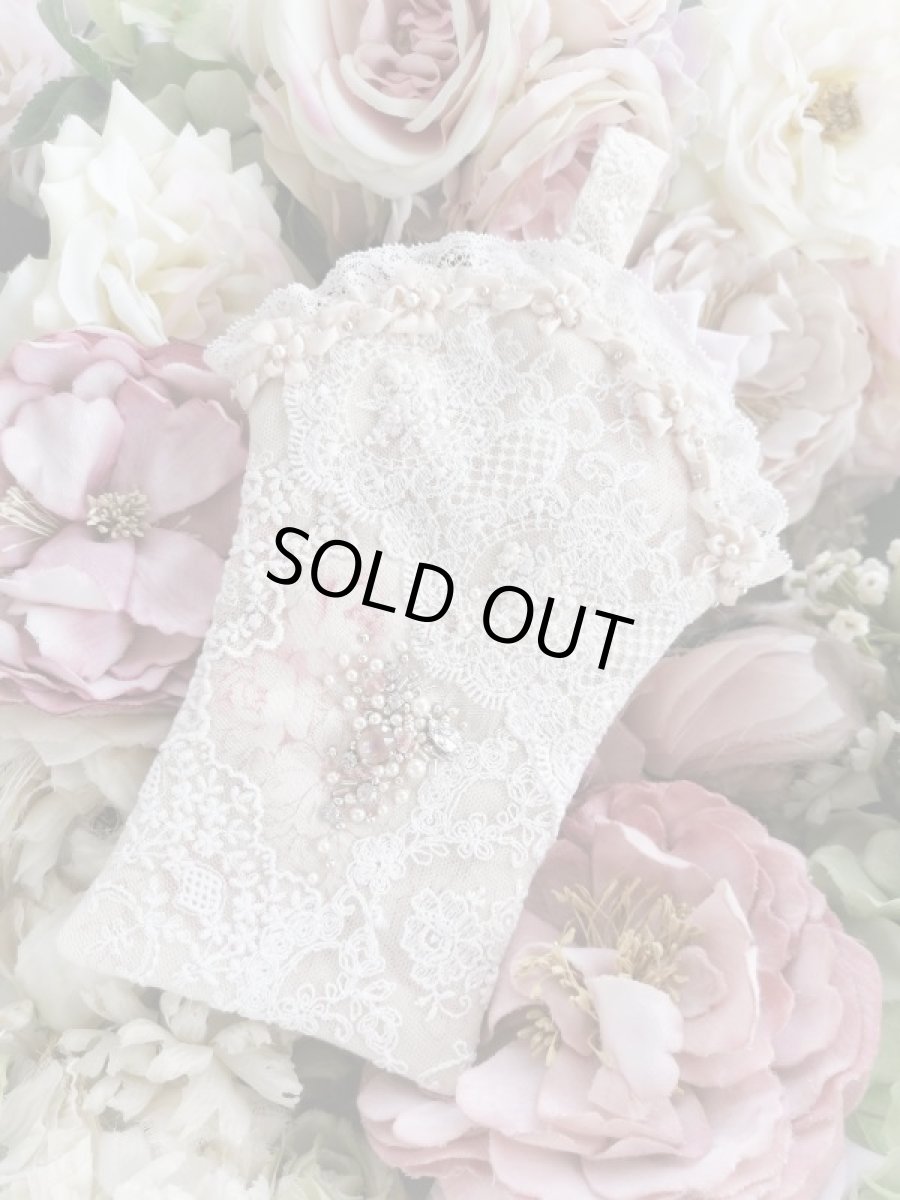 画像2: キラキラビジューのバスケット型ポーチ完成品  B (akiko) (2)