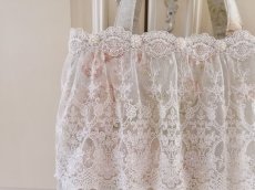 画像4: チュールレースの大人バッグ完成品　A (akiko) (4)