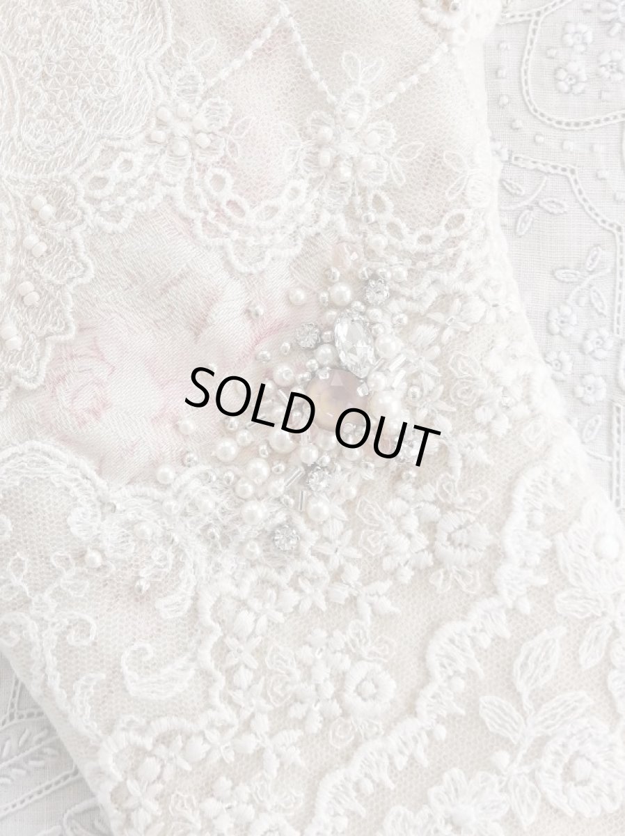 画像4: キラキラビジューのバスケット型ポーチ完成品  Ⅽ (akiko) (4)