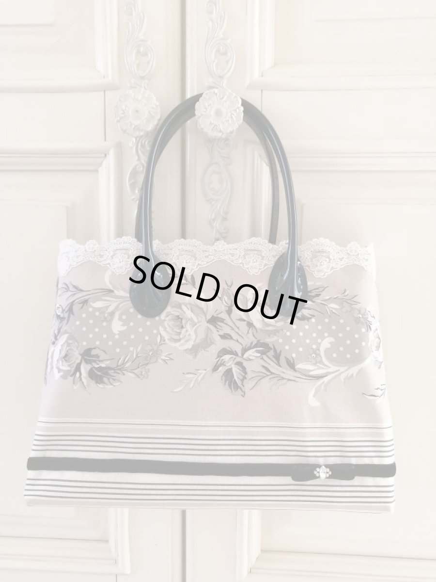 画像1: エナメル持ち手の大人バッグ完成品　A (akiko) (1)