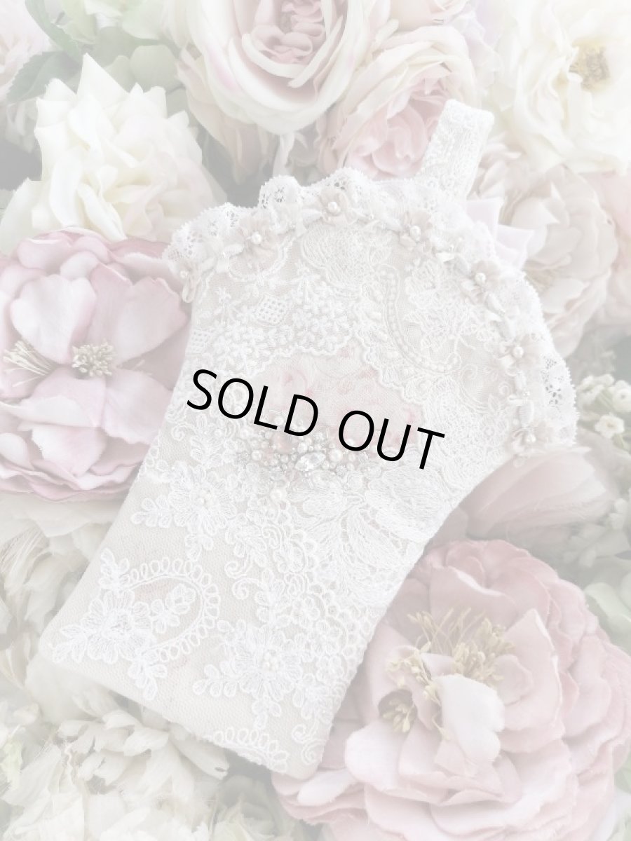 画像2: キラキラビジューのバスケット型ポーチ完成品  D (akiko) (2)