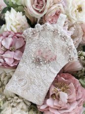 画像2: キラキラビジューのバスケット型ポーチ完成品  D (akiko) (2)