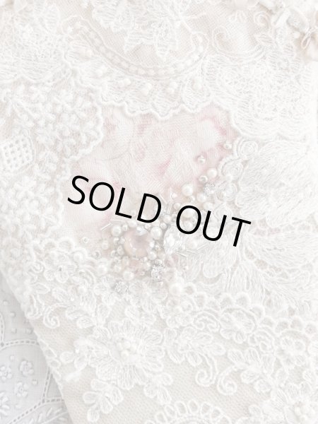 画像4: キラキラビジューのバスケット型ポーチ完成品  D (akiko) (4)