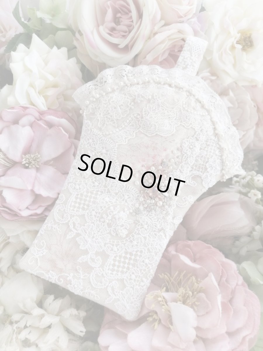 画像2: キラキラビジューのバスケット型ポーチ完成品  A (akiko) (2)