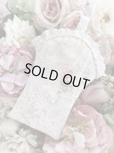 画像2: キラキラビジューのバスケット型ポーチ完成品  A (akiko) (2)