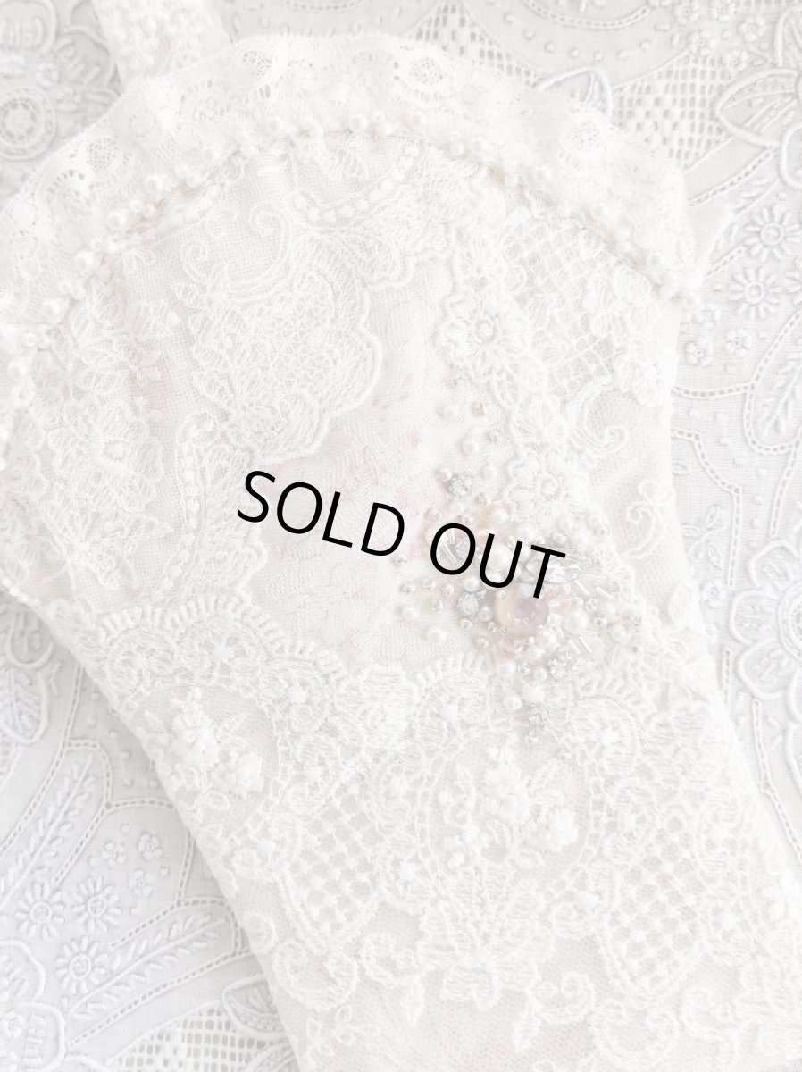 画像5: キラキラビジューのバスケット型ポーチ完成品  A (akiko) (5)