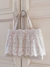画像2: チュールレースの大人バッグ完成品　A (akiko) (2)