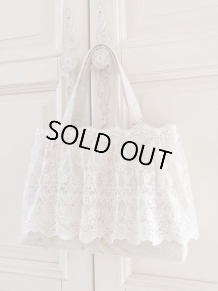 画像2: チュールレースの大人バッグ完成品　A (akiko) (2)