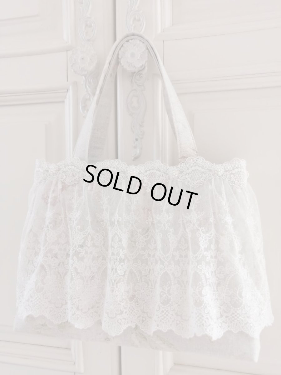 画像3: チュールレースの大人バッグ完成品　A (akiko) (3)