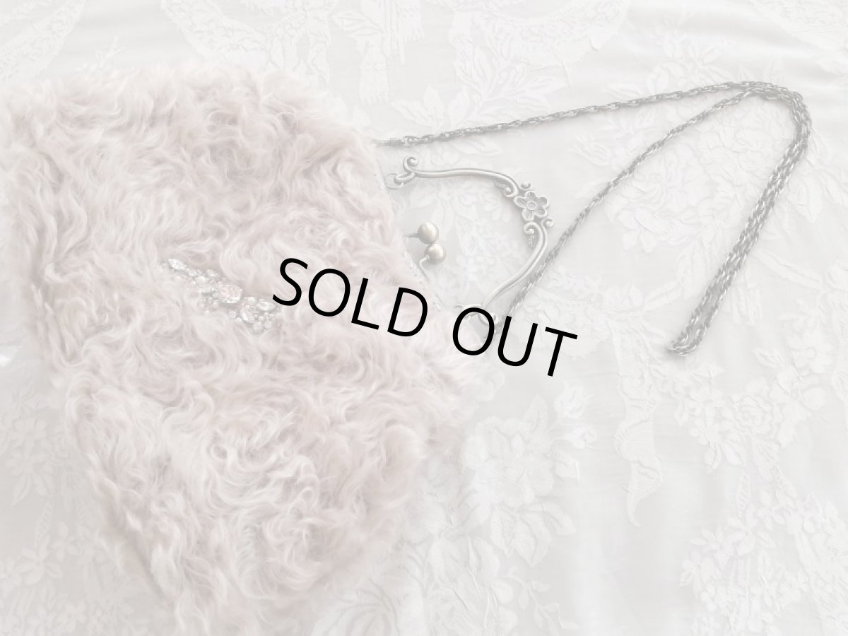 画像4: ジャーマンファブリックのキラキラ口金バッグ完成品　 (akiko) (4)