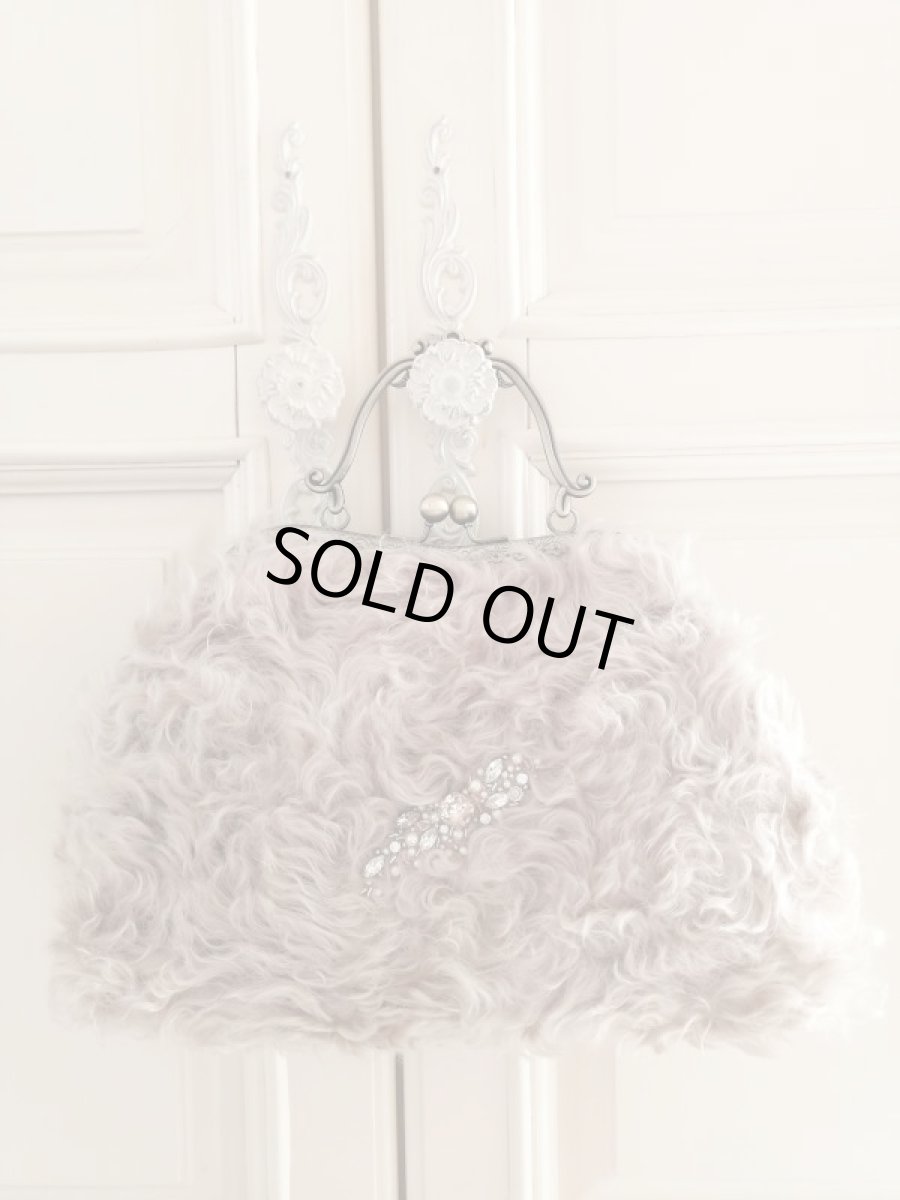 画像2: ジャーマンファブリックのキラキラ口金バッグ完成品　 (akiko) (2)