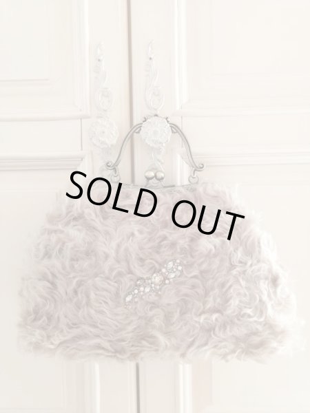 画像2: ジャーマンファブリックのキラキラ口金バッグ完成品　 (akiko) (2)