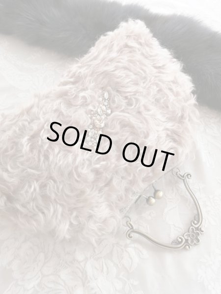 画像3: ジャーマンファブリックのキラキラ口金バッグ完成品　 (akiko) (3)