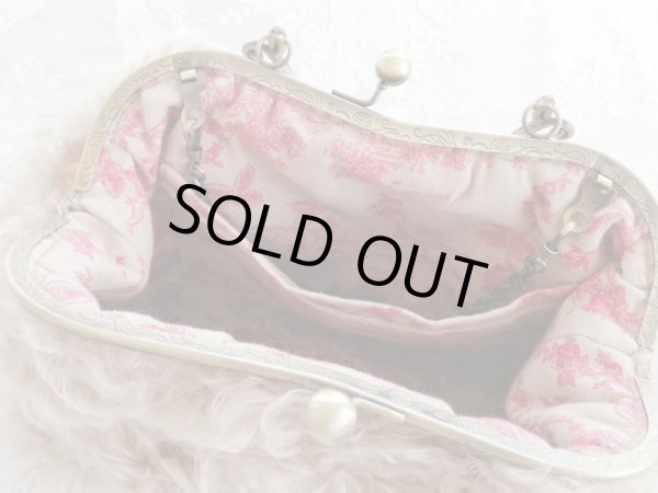 画像5: ジャーマンファブリックのキラキラ口金バッグ完成品　 (akiko) (5)