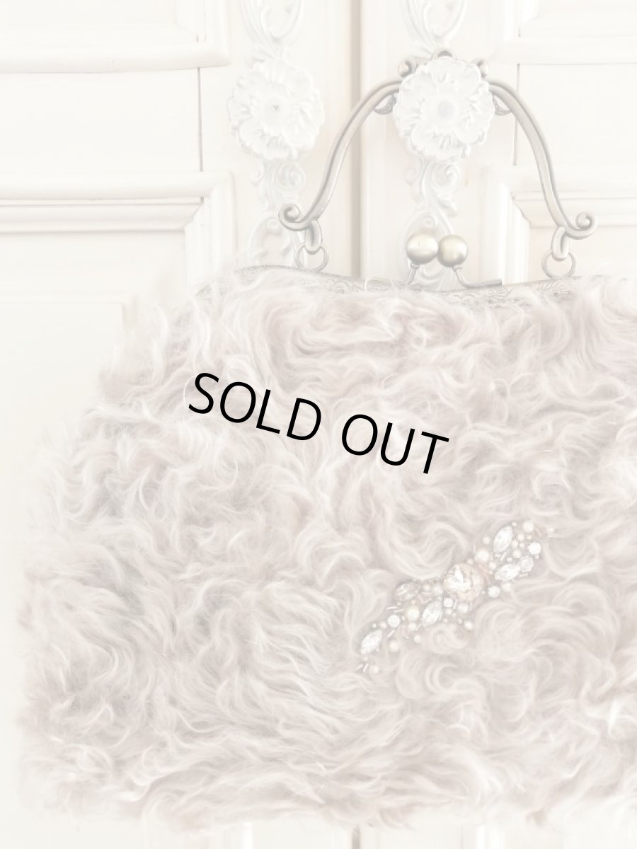 画像1: ジャーマンファブリックのキラキラ口金バッグ完成品　 (akiko) (1)