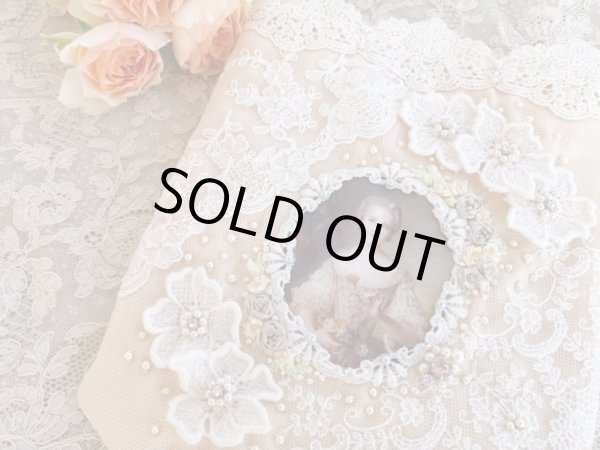 画像2: 綿モアレ生地のプチバック　完成品   (akiko) (2)