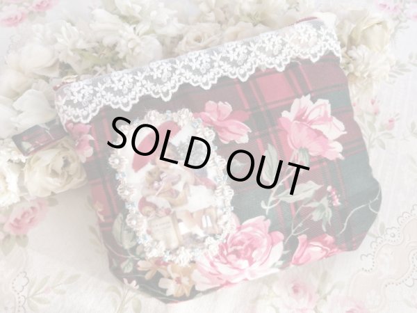 画像2: ベアーと女の子ポーチ完成品   (akiko) (2)