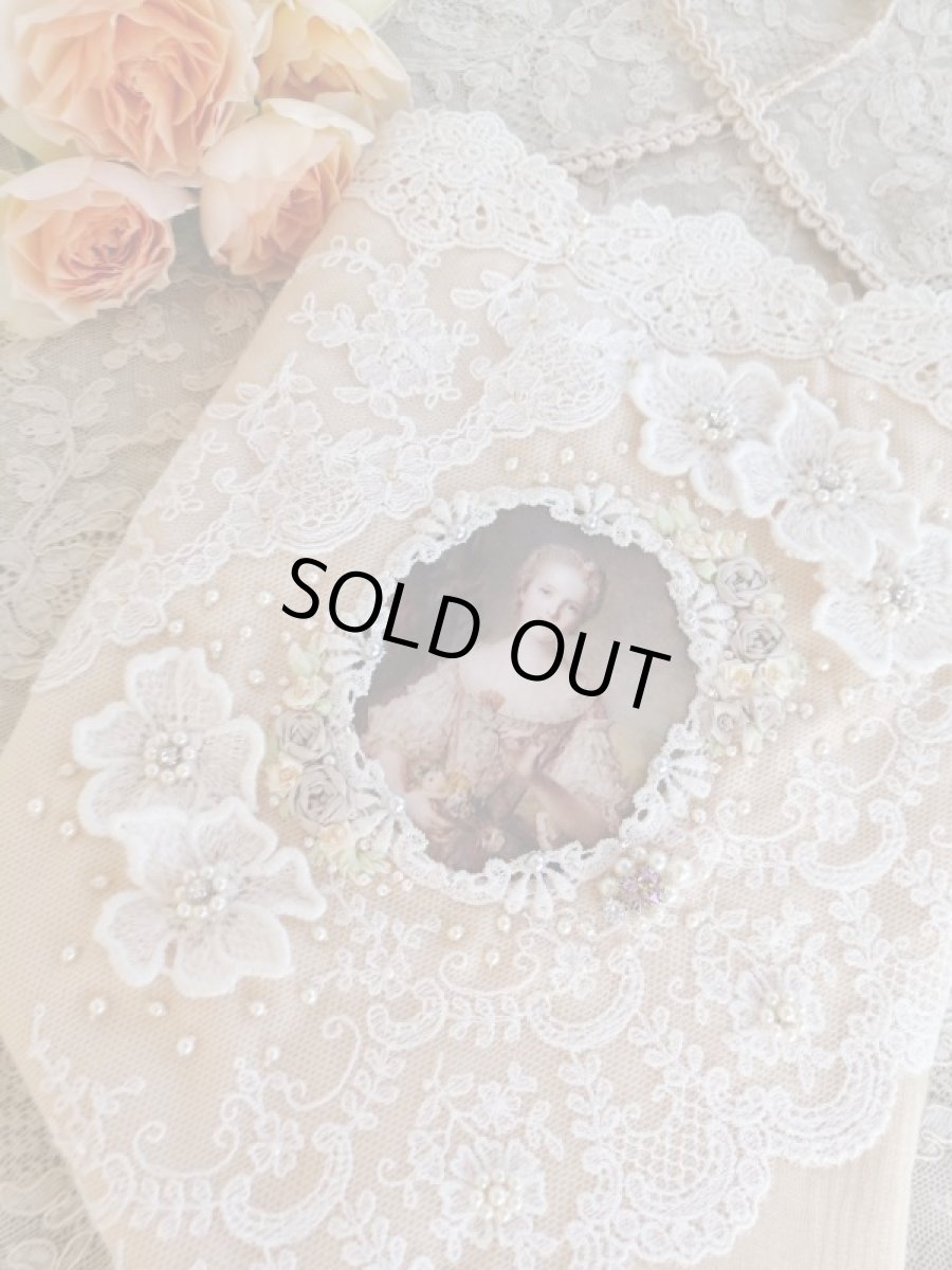 画像1: 綿モアレ生地のプチバック　完成品   (akiko) (1)