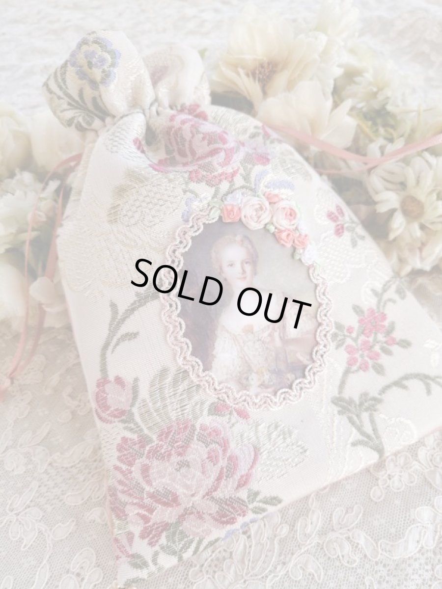 画像1: リオン織物生地の巾着　完成品   (akiko) (1)