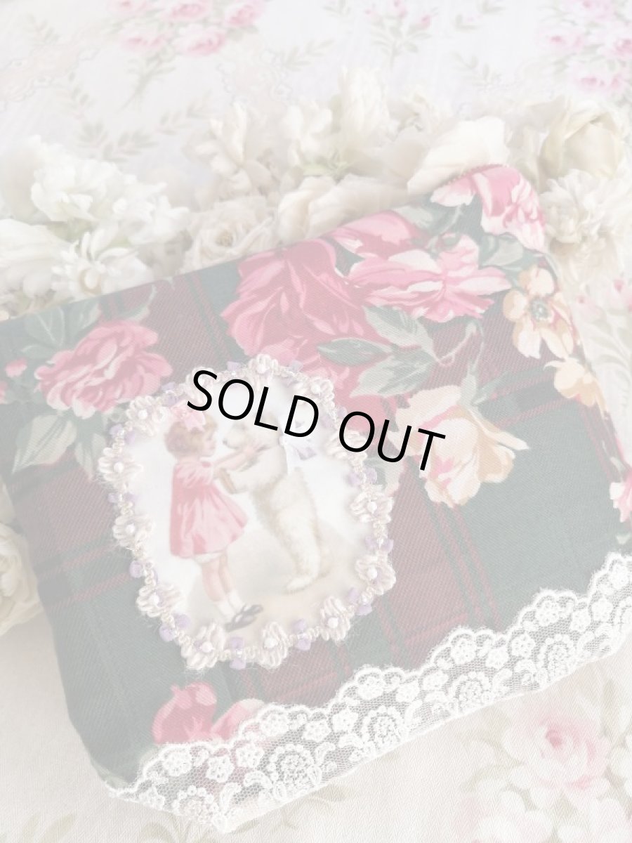 画像1: ベアーと女の子ポーチ完成品   (akiko) (1)