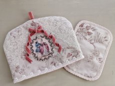 画像3: ヴィクトリアンなティーコゼ・ポットマットのキット (3)