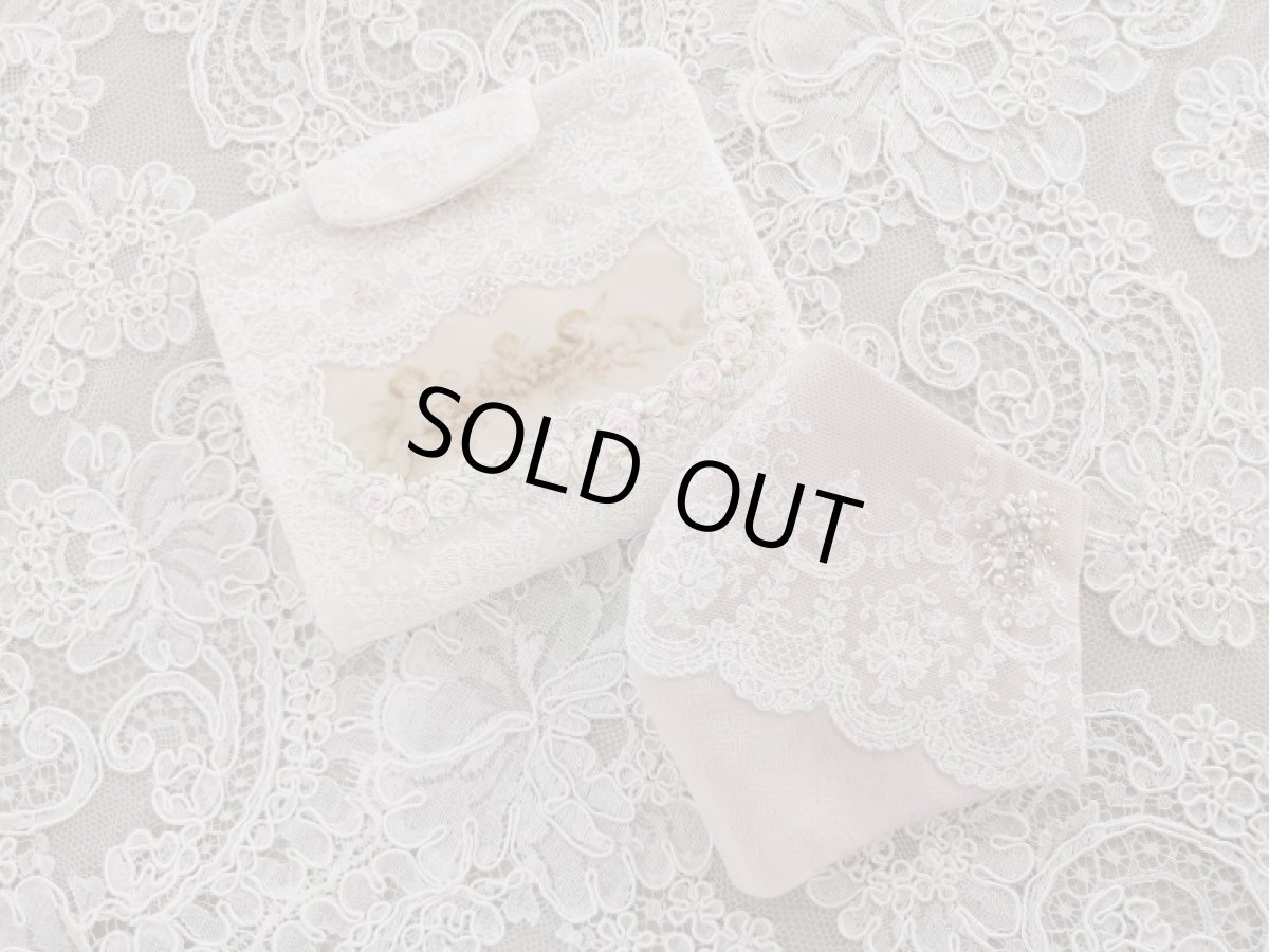 画像2: キラキラビジューのマスクとマスクケースB　完成品   (akiko) (2)