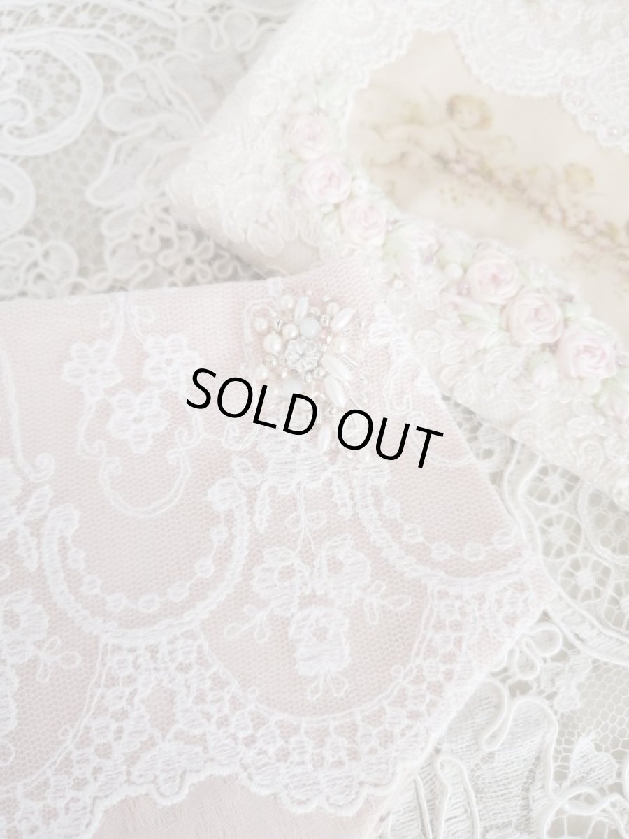 画像1: キラキラビジューのマスクとマスクケースＡ　完成品   (akiko) (1)