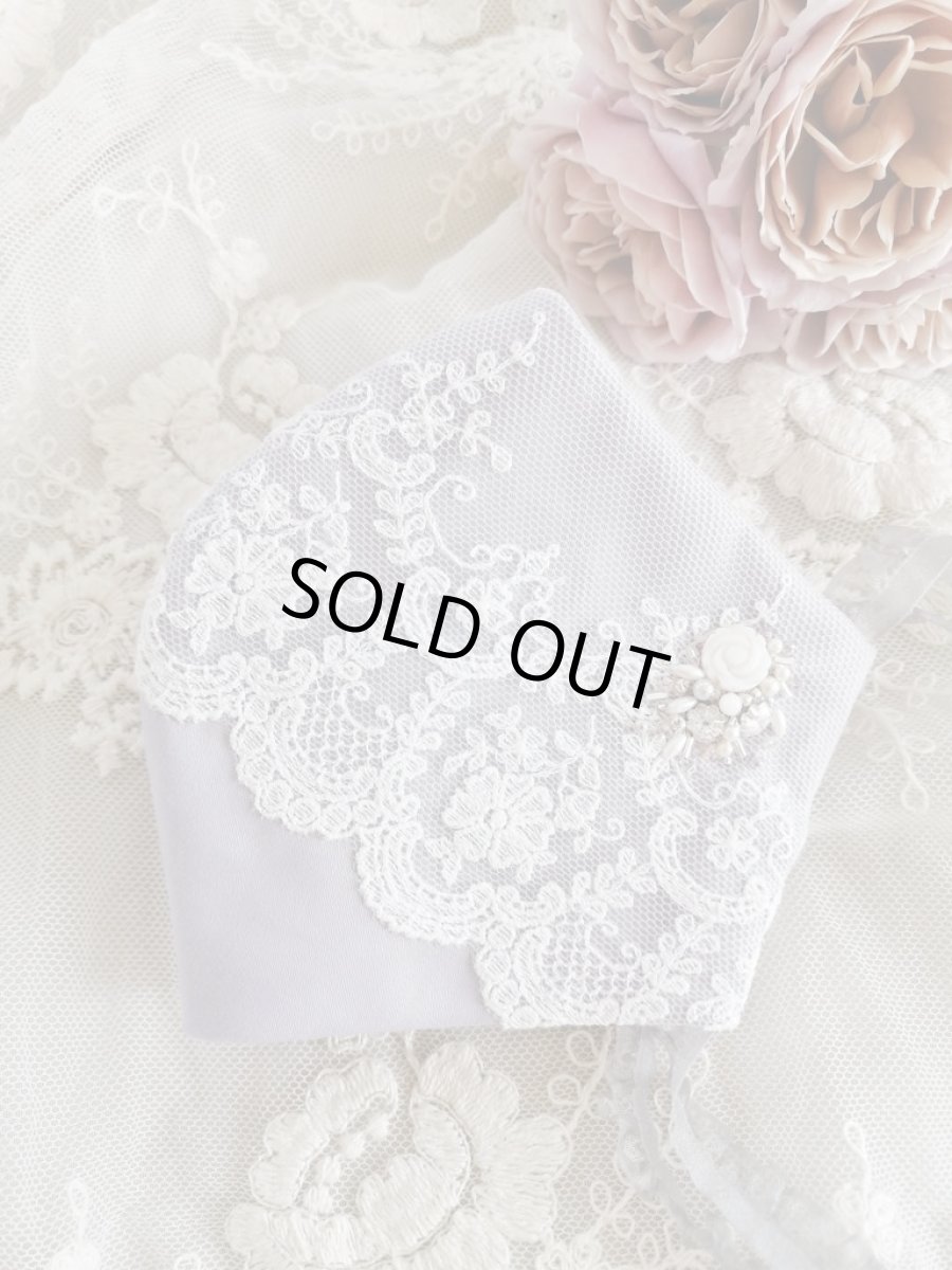 画像6: キラキラビジューのマスクとマスクケースC　完成品   (akiko) (6)