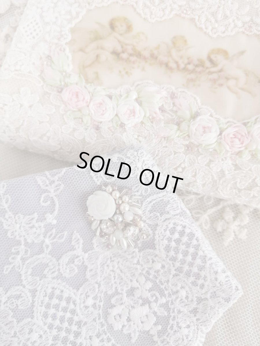 画像2: キラキラビジューのマスクとマスクケースD　完成品   (akiko) (2)