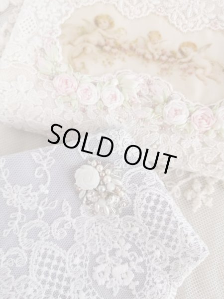 画像2: キラキラビジューのマスクとマスクケースD　完成品   (akiko) (2)