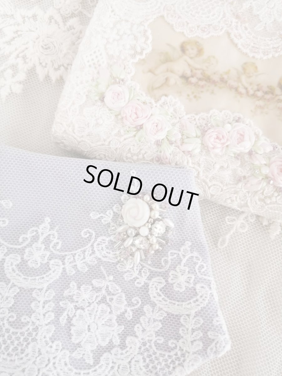 画像2: キラキラビジューのマスクとマスクケースC　完成品   (akiko) (2)