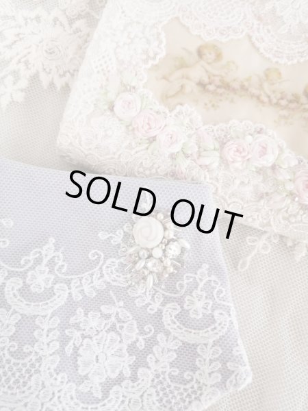 画像2: キラキラビジューのマスクとマスクケースC　完成品   (akiko) (2)